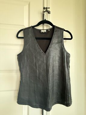 Ecru Leather Blouse Size Small